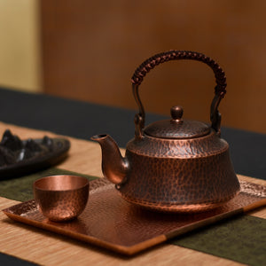 Pure Copper Tea Kettle Handmade Teapot Retro Pot for Kung Fu Tea Teaware Teapot and cup acacuss
