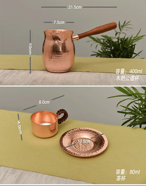Pure Copper Tea Kettle Handmade Teapot Retro Pot for Kung Fu Tea Teaware Teapot and cup acacuss