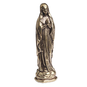 Pure Copper Vintage Blessed Virgin Mary Figurines Key Chains Pendants Brass Holy Mother Religion Faith Buddha Keyrings Hangings acacuss