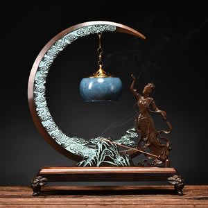 Pure copper aromatherapy furnace indoor hanging incense burner household large incense insert line incense burner ornaments acacuss