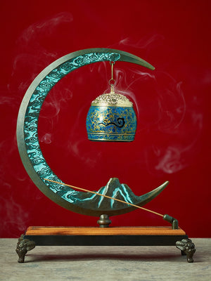 Pure copper aromatherapy furnace indoor hanging incense burner household large incense insert line incense burner ornaments acacuss