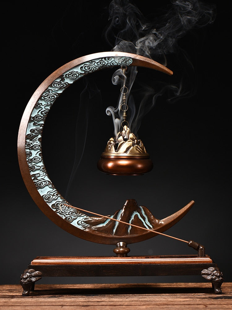 Pure copper aromatherapy furnace indoor hanging incense burner household large incense insert line incense burner ornaments acacuss