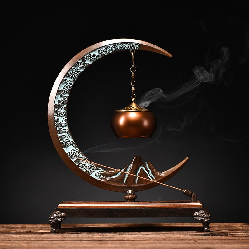 Pure copper aromatherapy furnace indoor hanging incense burner household large incense insert line incense burner ornaments acacuss