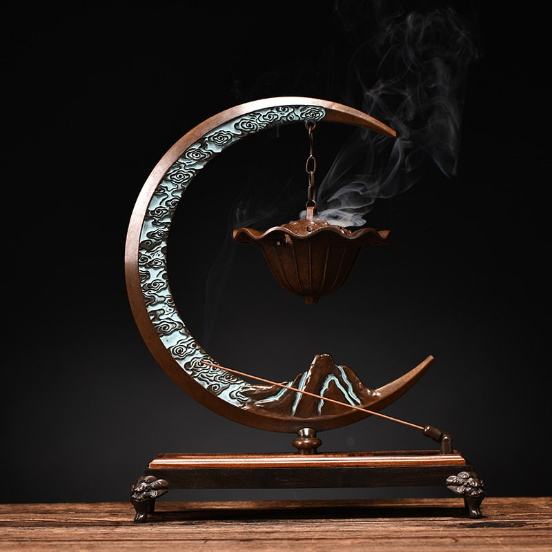 Pure copper aromatherapy furnace indoor hanging incense burner household large incense insert line incense burner ornaments acacuss