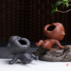 Purple Sand Tea Pet Decoration Boutique Can Raise Water Spray Urinary Children Creative Handmade Tea To Play with Children's Tea acacuss