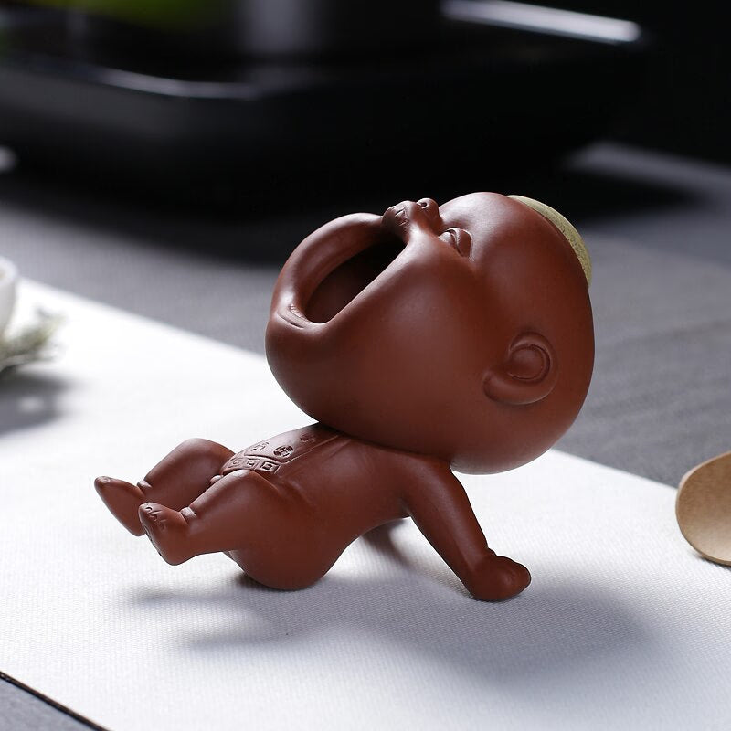 Purple Sand Tea Pet Decoration Boutique Can Raise Water Spray Urinary Children Creative Handmade Tea To Play with Children's Tea acacuss