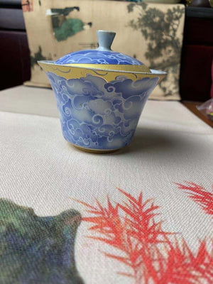 Qingyun Moon Cover Bowl Handmade Kiln Baked Colorful Ceramic Three-Force Cover Bowl Household Kung Fu Tea Cup Gaiwan Tea Set acacuss