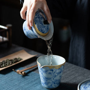 Qingyun Moon Cover Bowl Handmade Kiln Baked Colorful Ceramic Three-Force Cover Bowl Household Kung Fu Tea Cup Gaiwan Tea Set acacuss