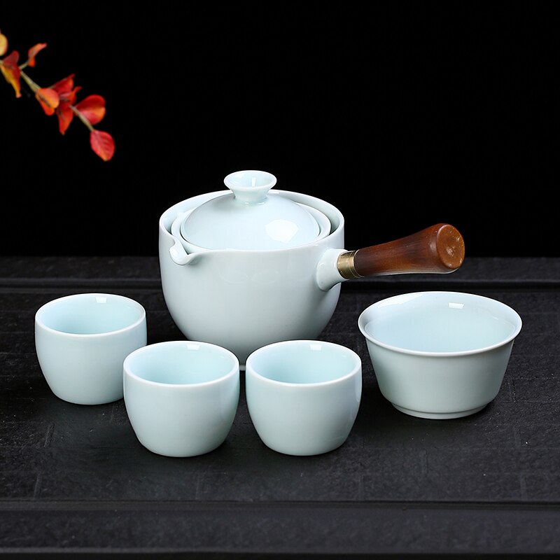 Rabbit Chinese Kung Fu Tea set Travel Tea set Ceramic Portable Tea set Teapot Tea Maker Infuser Teacup Cup for Tea acacuss