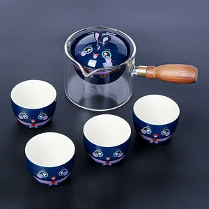 Rabbit Chinese Kung Fu Tea set Travel Tea set Ceramic Portable Tea set Teapot Tea Maker Infuser Teacup Cup for Tea acacuss