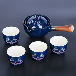 Rabbit Chinese Kung Fu Tea set Travel Tea set Ceramic Portable Tea set Teapot Tea Maker Infuser Teacup Cup for Tea acacuss