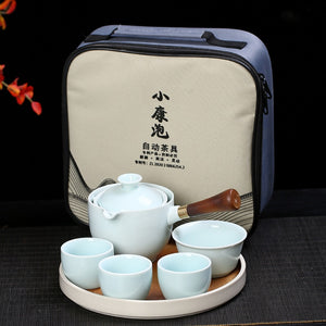 Rabbit Chinese Kung Fu Tea set Travel Tea set Ceramic Portable Tea set Teapot Tea Maker Infuser Teacup Cup for Tea acacuss