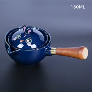 Rabbit Chinese Kung Fu Tea set Travel Tea set Ceramic Portable Tea set Teapot Tea Maker Infuser Teacup Cup for Tea acacuss
