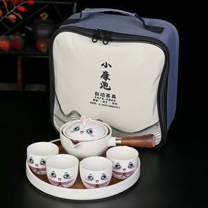 Rabbit Chinese Kung Fu Tea set Travel Tea set Ceramic Portable Tea set Teapot Tea Maker Infuser Teacup Cup for Tea acacuss