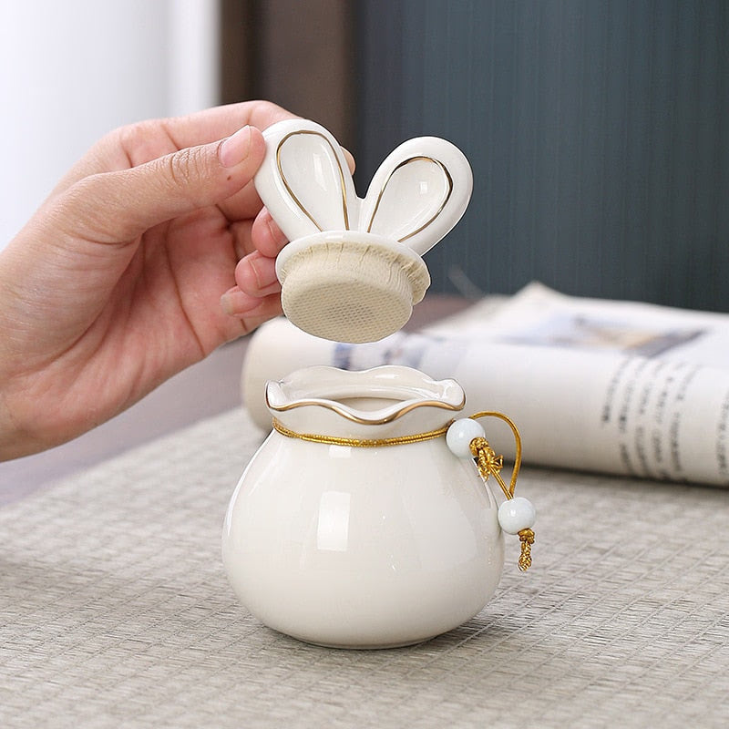 Rabbit Funeral Hurne Ceramics Pet Ashes Cat Pet Urn Personalized Urn for Pets Animal Funeral Urnas for Human Ashes Dog Memorial acacuss