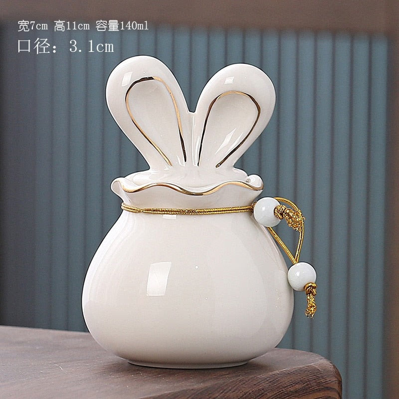 Rabbit Funeral Hurne Ceramics Pet Ashes Cat Pet Urn Personalized Urn for Pets Animal Funeral Urnas for Human Ashes Dog Memorial acacuss