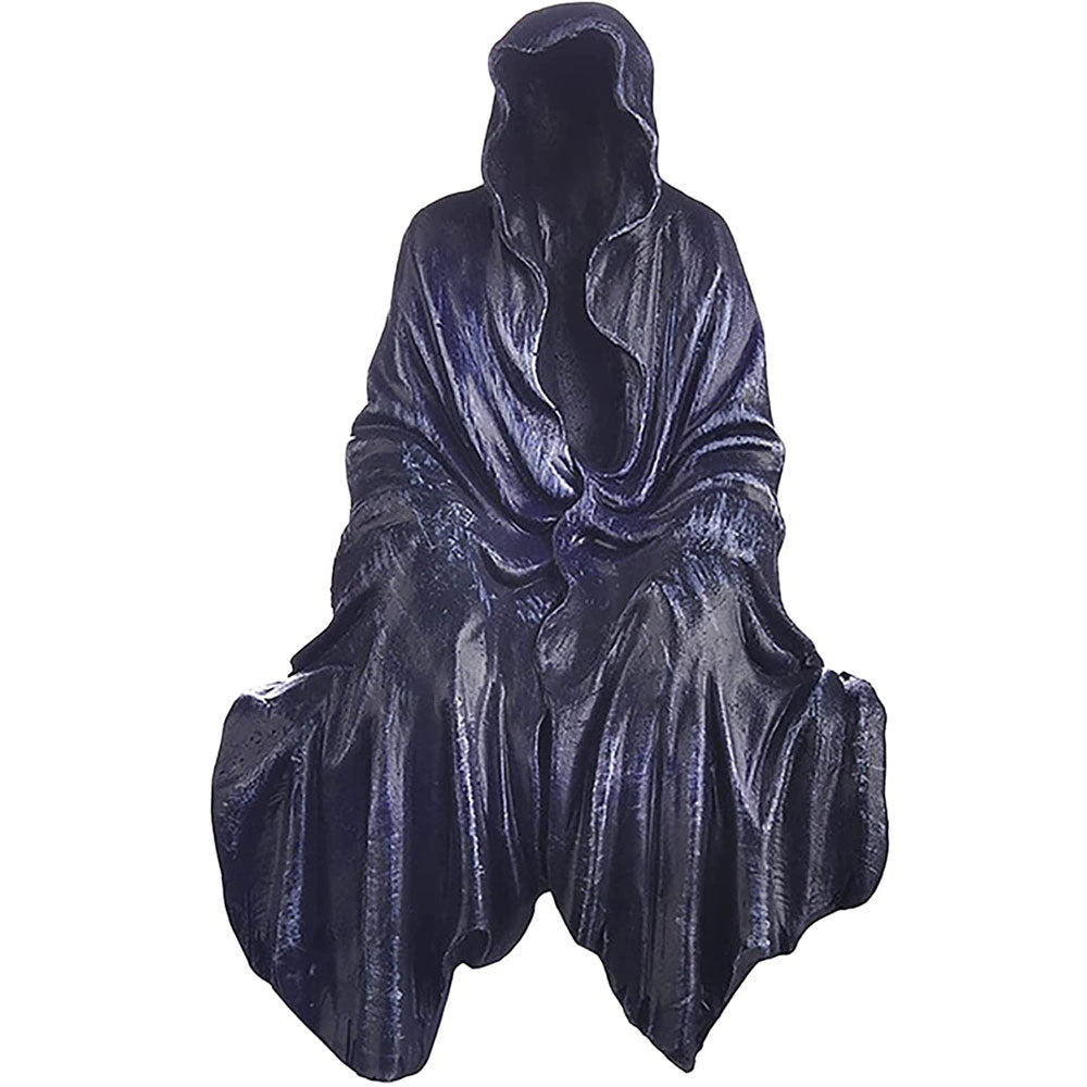 2023 New Reaping Solace The Reaper Sitting Statue Gothic Desktop Resin Black Sculptures For Home Decor Ornament Dropshipping acacuss