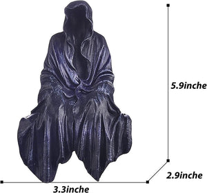 2023 New Reaping Solace The Reaper Sitting Statue Gothic Desktop Resin Black Sculptures For Home Decor Ornament Dropshipping acacuss