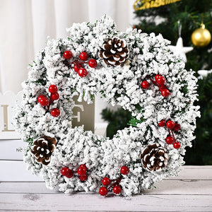 Red Christmas Wreath for Front Door Gold Window Wall Door Christmas Decorations 2023 Garland Ornament Guirnalda Navidad acacuss