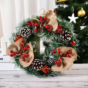 Red Christmas Wreath for Front Door Gold Window Wall Door Christmas Decorations 2023 Garland Ornament Guirnalda Navidad acacuss