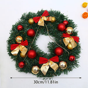 Red Christmas Wreath for Front Door Gold Window Wall Door Christmas Decorations 2023 Garland Ornament Guirnalda Navidad acacuss