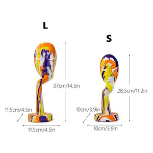 Resin Abstract Human Face Mask Figurines for Interior Home Living Roon Desktop Accessories European Painting Figures acacuss