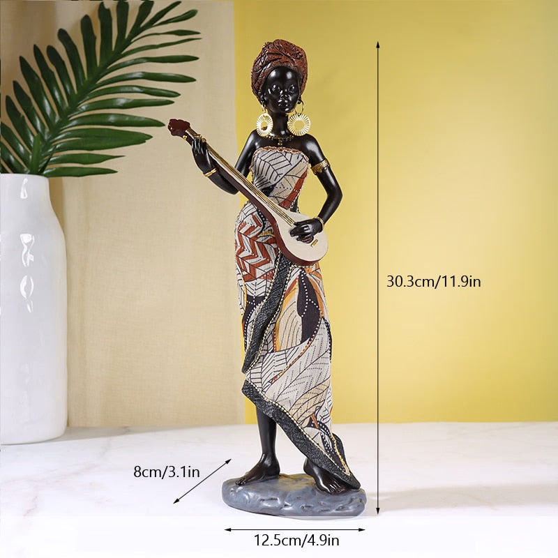 Resin African Exotic Black Mother And Child Statues Retro Figurines for Interior Mother's Day Gift Home Decorations acacuss