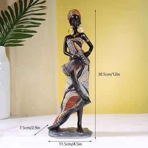 Resin African Exotic Black Mother And Child Statues Retro Figurines for Interior Mother's Day Gift Home Decorations acacuss