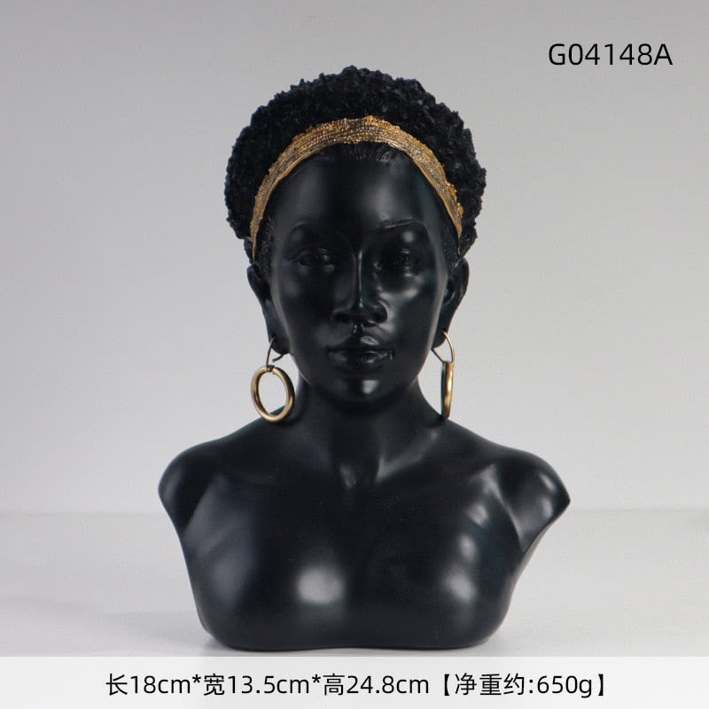 Resin African Exotic Black Mother And Child Statues Retro Figurines for Interior Mother's Day Gift Home Decorations acacuss