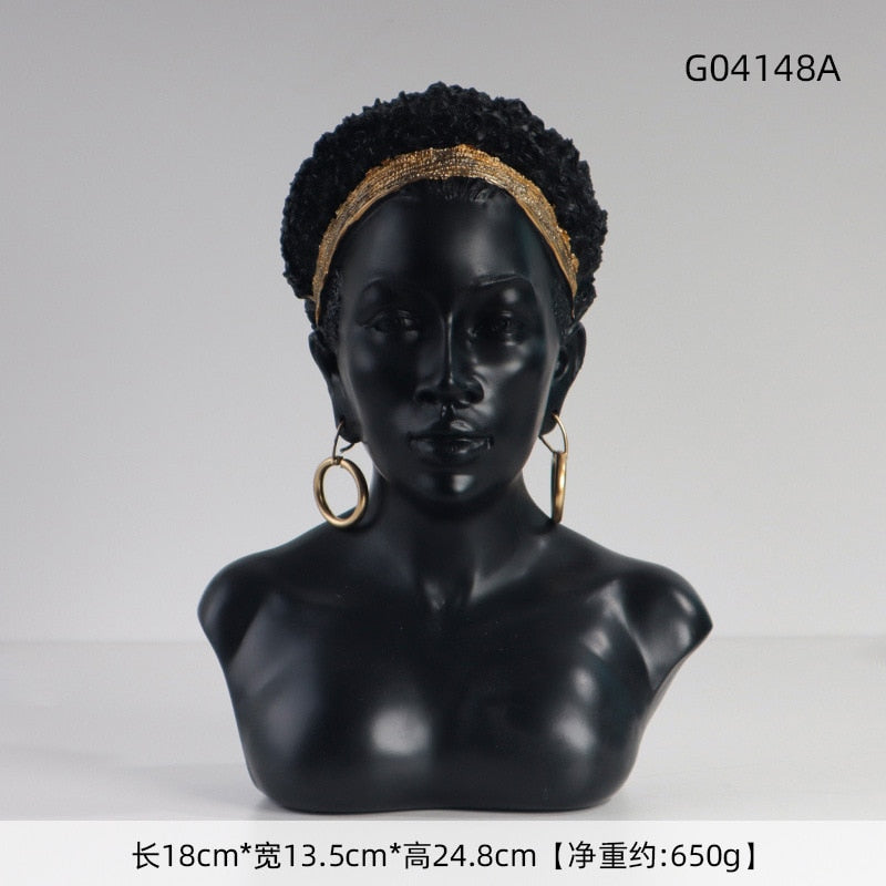 Resin African Exotic Black Mother And Child Statues Retro Figurines for Interior Mother's Day Gift Home Decorations acacuss