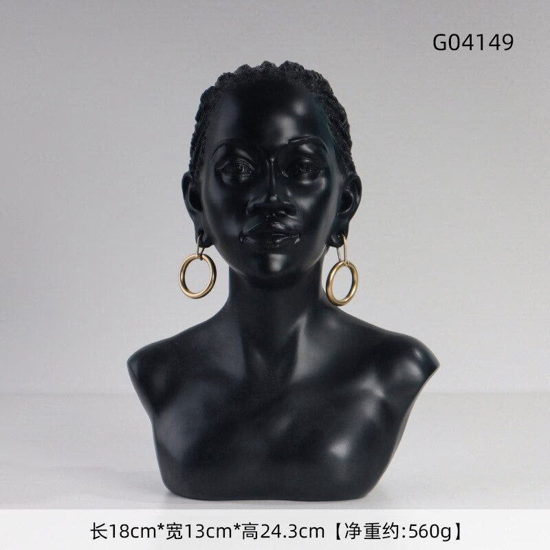 Resin African Exotic Black Mother And Child Statues Retro Figurines for Interior Mother's Day Gift Home Decorations acacuss