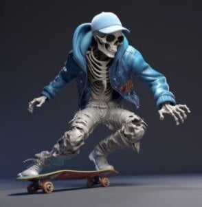 Resin Cool Skeleton Figurines 15cm Sports Ornaments Miniatures Halloween Desk Decorations Festival Gifts Car Decor acacuss