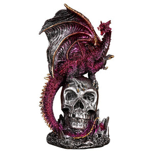 Resin Crafts Halloween Decoration Battle Dragon Resin Decoration Skeleton Home Desktop and Gateway Decoration acacuss