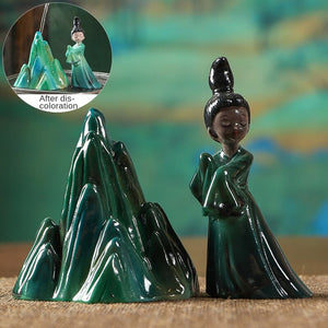 Resin Creative Color Changing Tea Ornaments Small tea pet Supportable Play Jiangshan Beauty Pen Holder Tea Ceremony Utensils acacuss