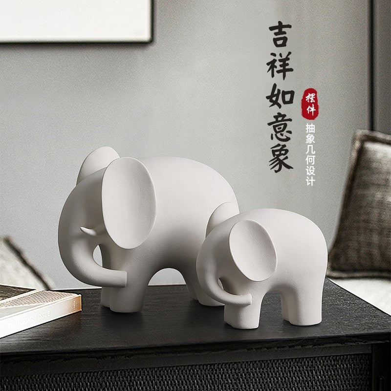 Resin Elephant Decorations, Living Room Office Desk Animal Crafts Relocation New House Decorations Garden Decoration Sculpture acacuss