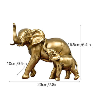 Resin Elephant Figurines for Interior Fortune Lucky Ornament Home Collection Decoration Accessorie Living Room Object acacuss