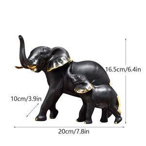 Resin Elephant Figurines for Interior Fortune Lucky Ornament Home Collection Decoration Accessorie Living Room Object acacuss