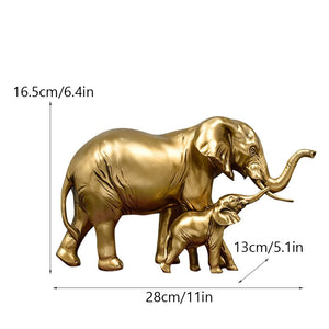 Resin Elephant Figurines for Interior Fortune Lucky Ornament Home Collection Decoration Accessorie Living Room Object acacuss
