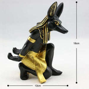 Resin Figurines Candleholder Retro Ancient Egyptian Goddess Sphinx Anubis Shape Candlestick Crafts Home Decorative Ornaments acacuss