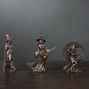 Resin Figurines Witch Decoration Home Room Decoration Accessories Office Desk Decoration Statue Witch Sculpture Home Decor 2023 acacuss