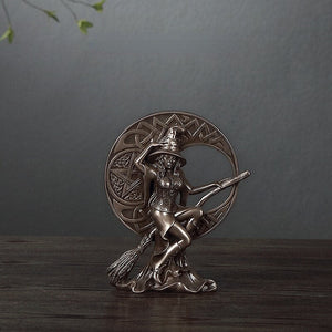 Resin Figurines Witch Decoration Home Room Decoration Accessories Office Desk Decoration Statue Witch Sculpture Home Decor 2023 acacuss