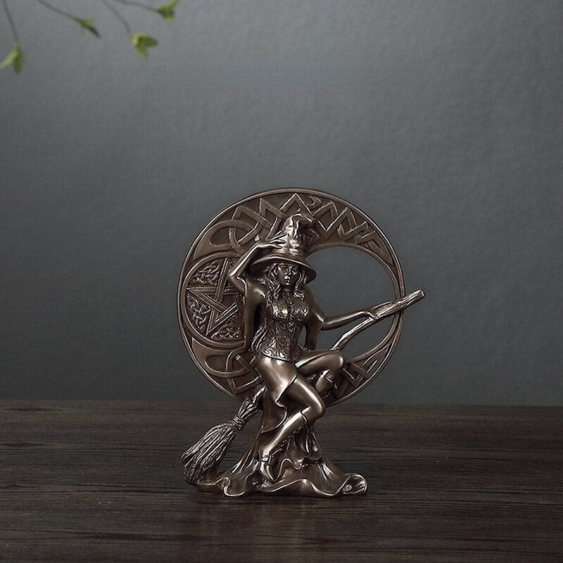 Resin Figurines Witch Decoration Home Room Decoration Accessories Office Desk Decoration Statue Witch Sculpture Home Decor 2023 acacuss