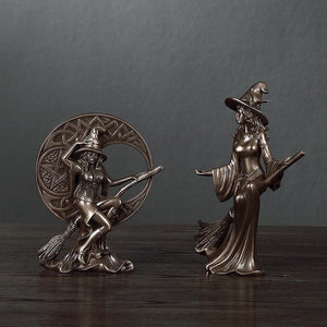 Resin Figurines Witch Decoration Home Room Decoration Accessories Office Desk Decoration Statue Witch Sculpture Home Decor 2023 acacuss