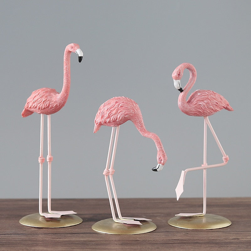 Resin Flamingo Decoration Creative Sculpture Ornament In Living Room Office Desk Gift for Friends Home Decoration acacuss