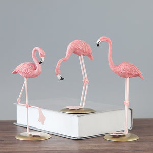 Resin Flamingo Decoration Creative Sculpture Ornament In Living Room Office Desk Gift for Friends Home Decoration acacuss