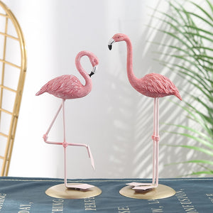 Resin Flamingo Decoration Creative Sculpture Ornament In Living Room Office Desk Gift for Friends Home Decoration acacuss