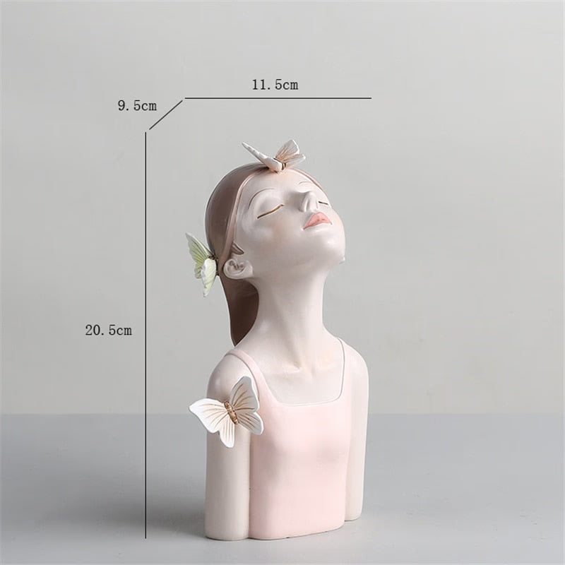Resin LUCKY Deer Elk Figurine Statue Home Living Room Decor Crafts Sculpture Creative Gifts Modern Desktop Ornament acacuss