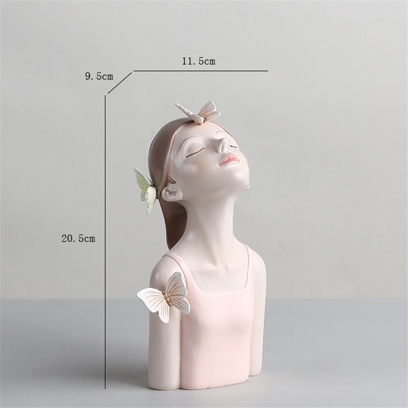 Resin LUCKY Deer Elk Figurine Statue Home Living Room Decor Crafts Sculpture Creative Gifts Modern Desktop Ornament acacuss