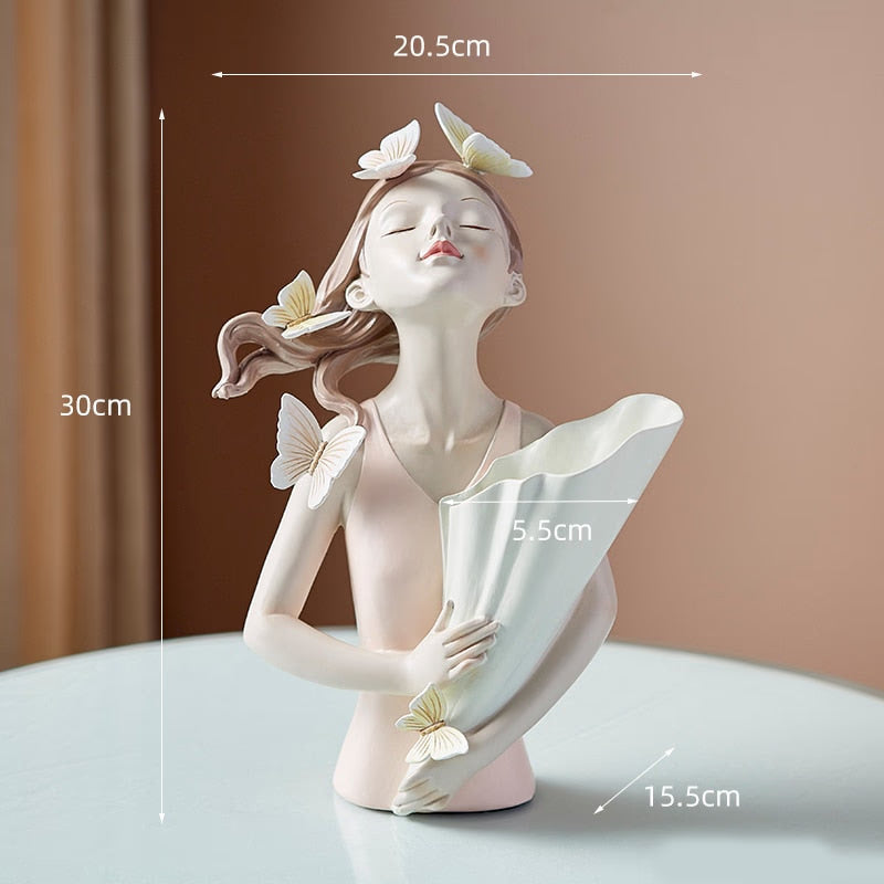 Resin LUCKY Deer Elk Figurine Statue Home Living Room Decor Crafts Sculpture Creative Gifts Modern Desktop Ornament acacuss