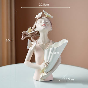 Resin LUCKY Deer Elk Figurine Statue Home Living Room Decor Crafts Sculpture Creative Gifts Modern Desktop Ornament acacuss